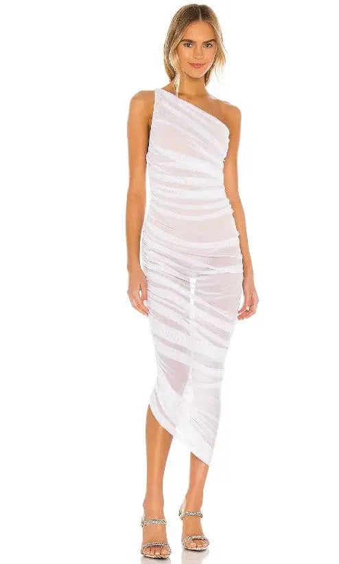 Norma Kamali Diana Gown White Size 8 photo 3