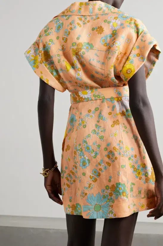 Zimmermann Lola Roll Cuff Mini Dress Print Size 12 photo 5