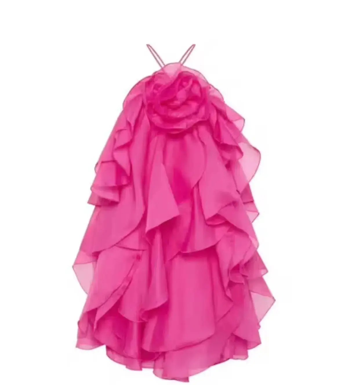 Aje Pandorea Layered Mini Dress Fuchsia Rose Size 6 photo 6