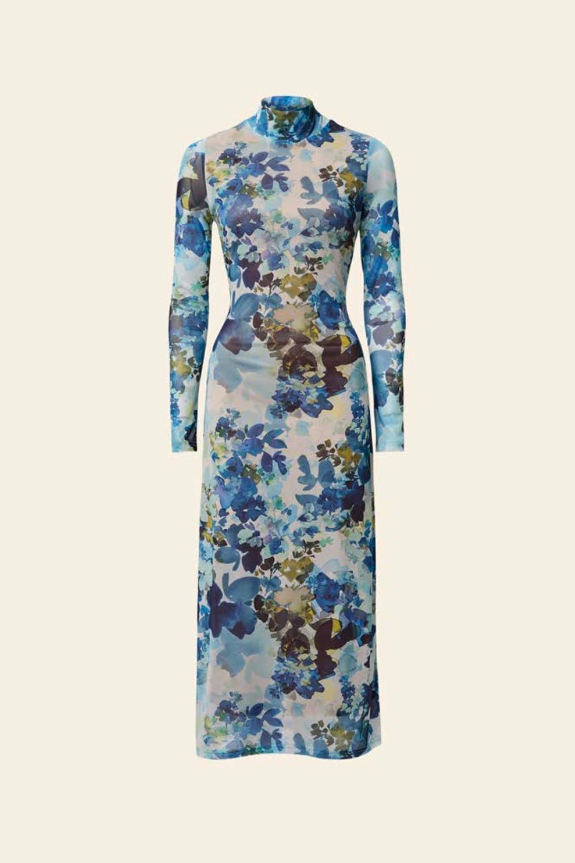 Sofia Irina Midi Mesh Dress - Blue photo 2