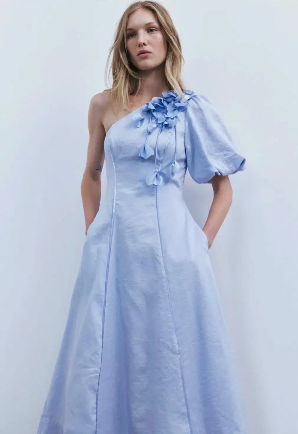 Aje Camille Midi Dress Blue Size AU 12 photo 3