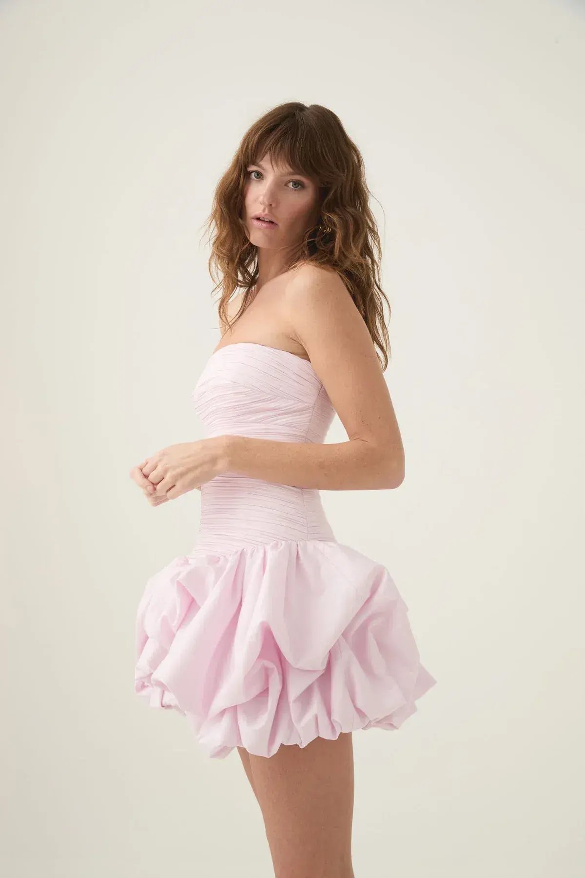 Aje Violette Bubble Hem Mini Dress Pastel Pink Size 8 photo 5