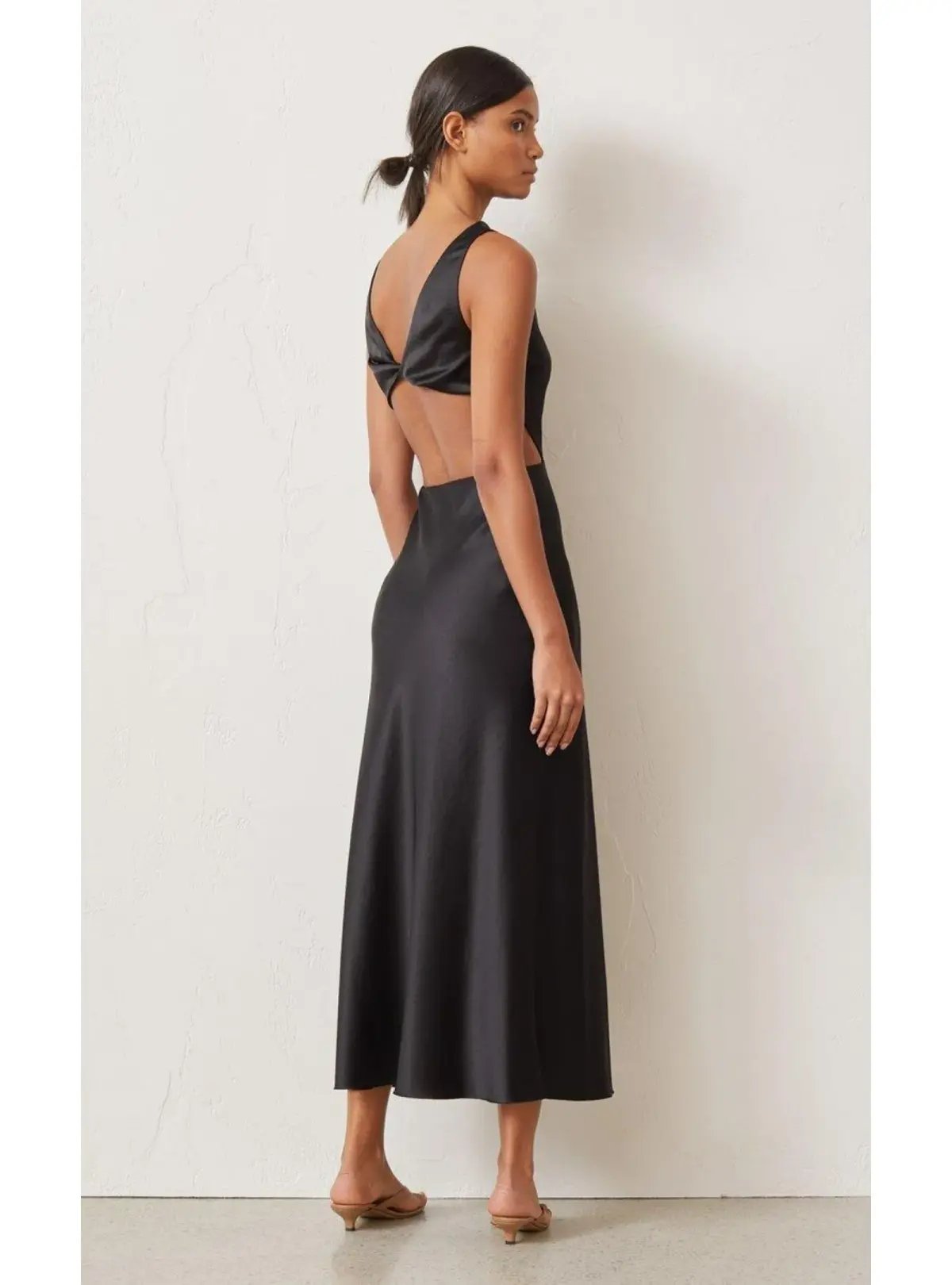 Bec & Bridge Seraphine Cut Out Midi Dress Black Size AU 6 photo 3