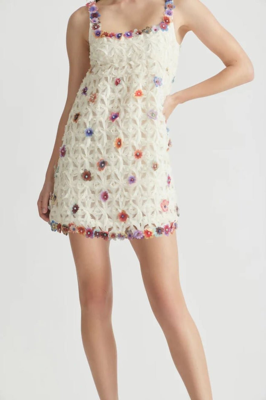 Antipodean Echo Crochet Flower Mini Dress photo 4