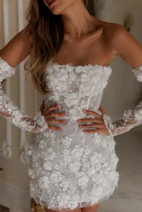 Rosie Etienne Isabelle Mini Dress White Size AU 8 photo 2