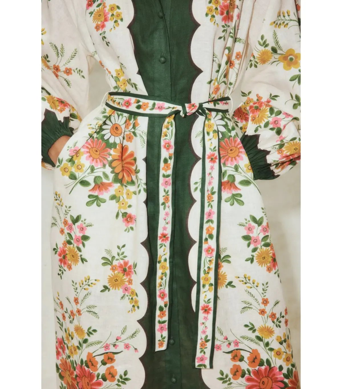 Alemais Elisabetta Midi Shirtdess Floral Size AU 14 photo 3