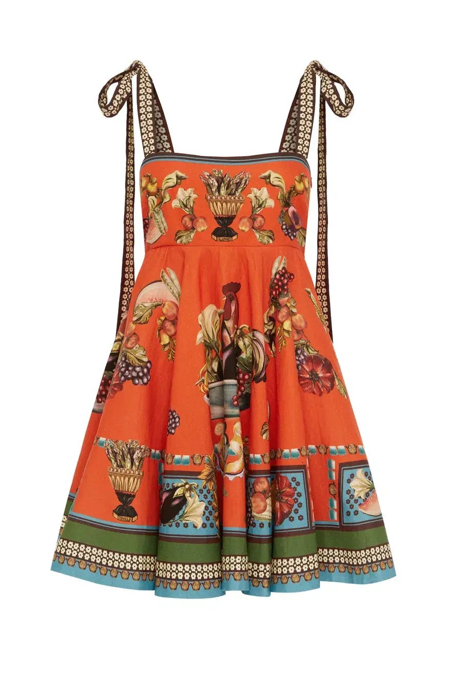 Alemais Rocco Sundress Mini Dress in Orange Multi Size AU 8 photo 4