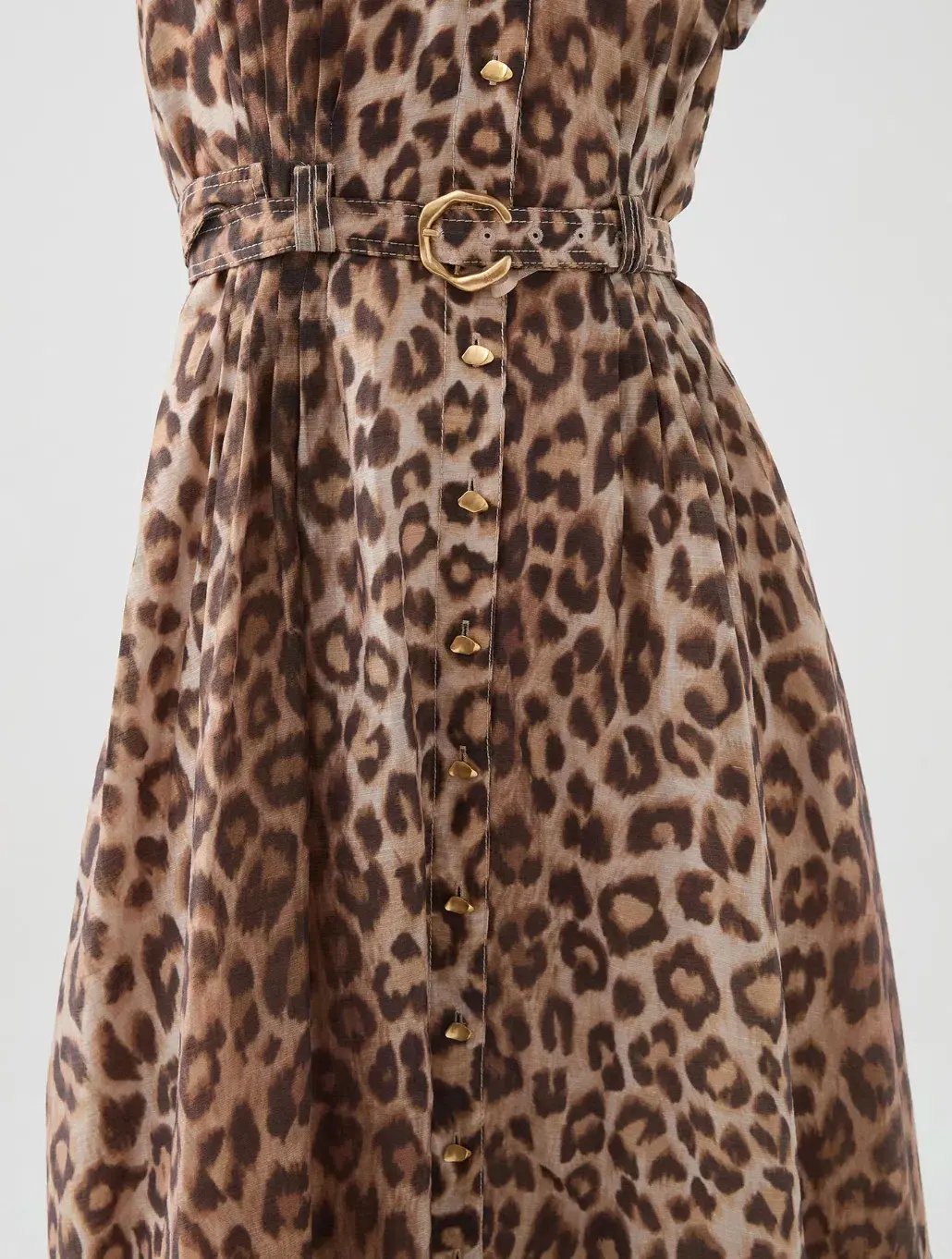 Aje Isabella Shirtdress Midi Leopard Print Size 12 photo 4