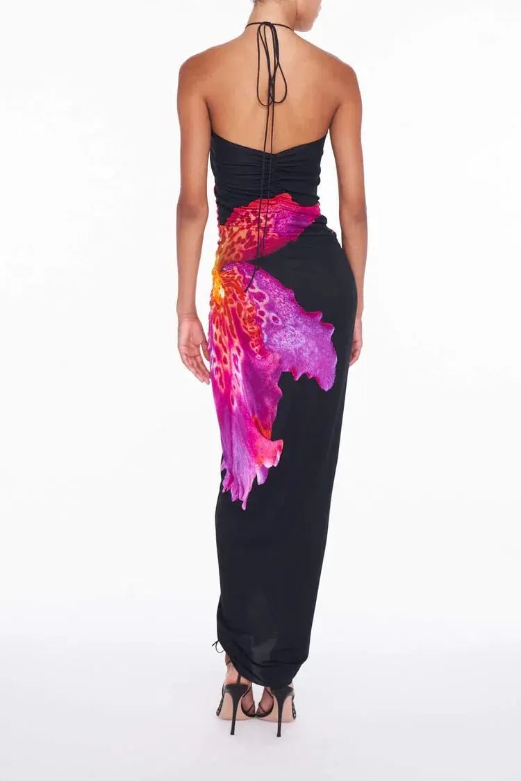 Rat & Boa Pascala Dress Black Floral Size 8 photo 2