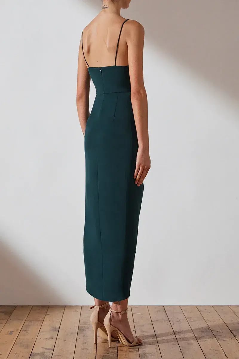 Shona Joy Core Cocktail Dress in Seaweed Green Size 8 photo 4