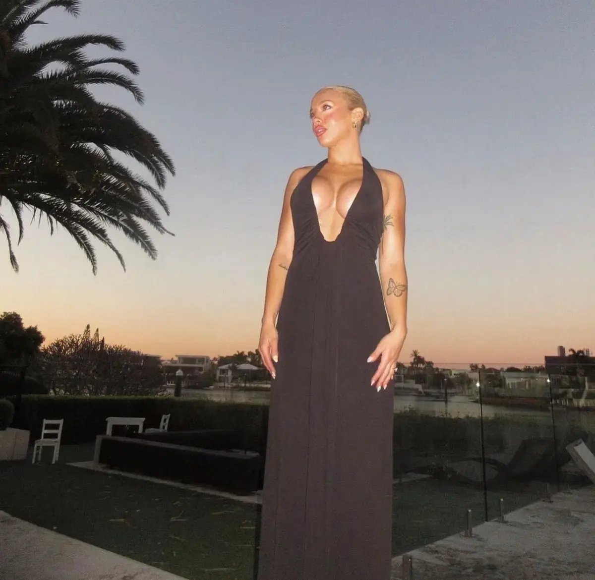 Misha Jennifer Crupo Maxi Black Size 8 photo 2