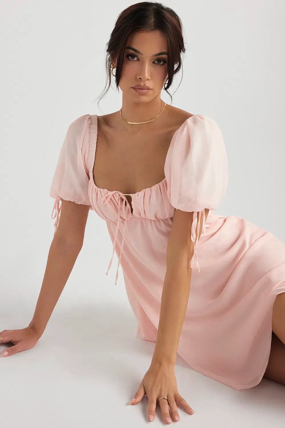 House of CB Princess Mini Dress In Pink Quartz Size 8 photo 5