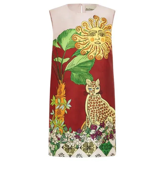 Alémais Tiger Mini Dress Multi Size AU 14 photo 3