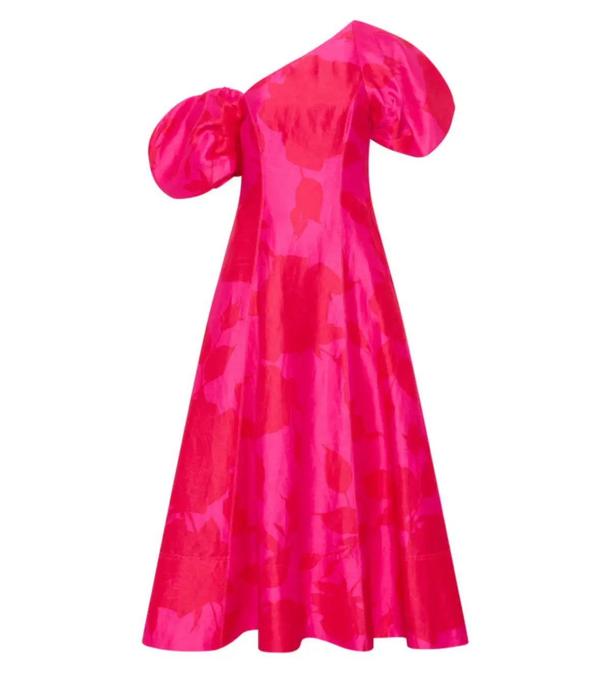 Aje Arista Tulip Sleeve Midi Dress in  Florescent Rose Size AU 8 photo 4