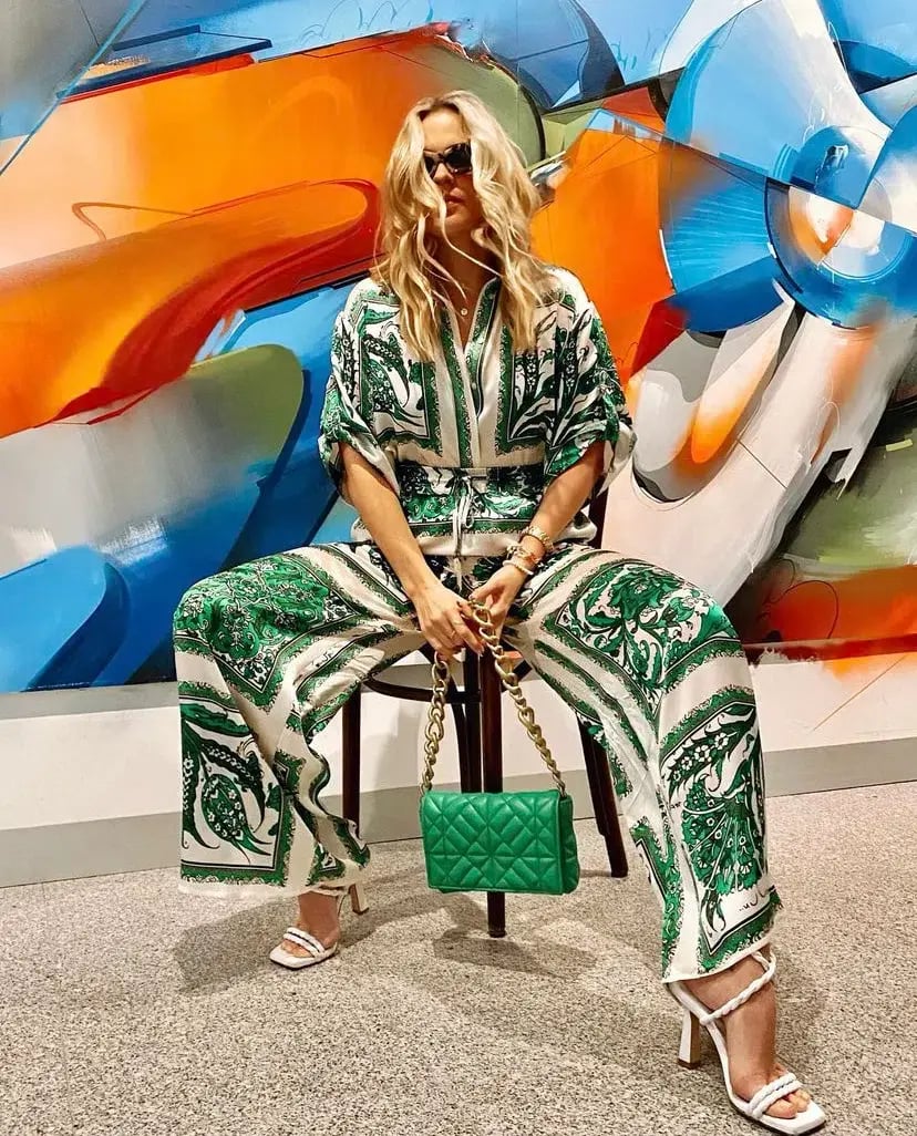 Alemais Lucille Lounge Shirt and Pants Set Print Size AU 6 photo 3