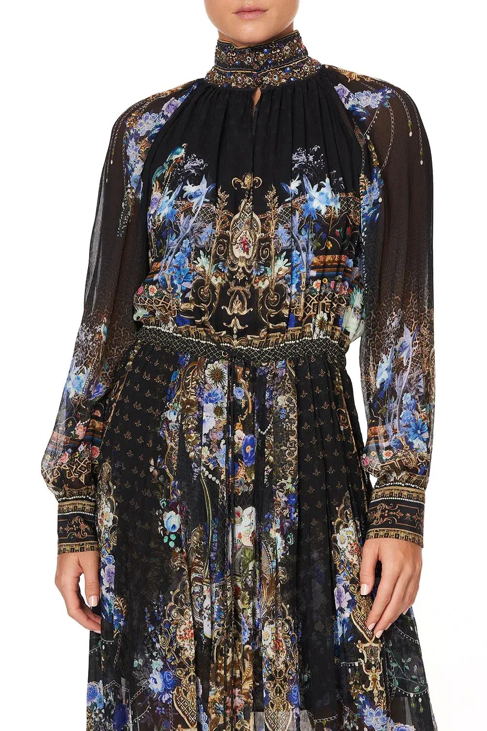 Camilla Long Sleeve Dress With Collar Palace Playhouse Size 10 photo 4