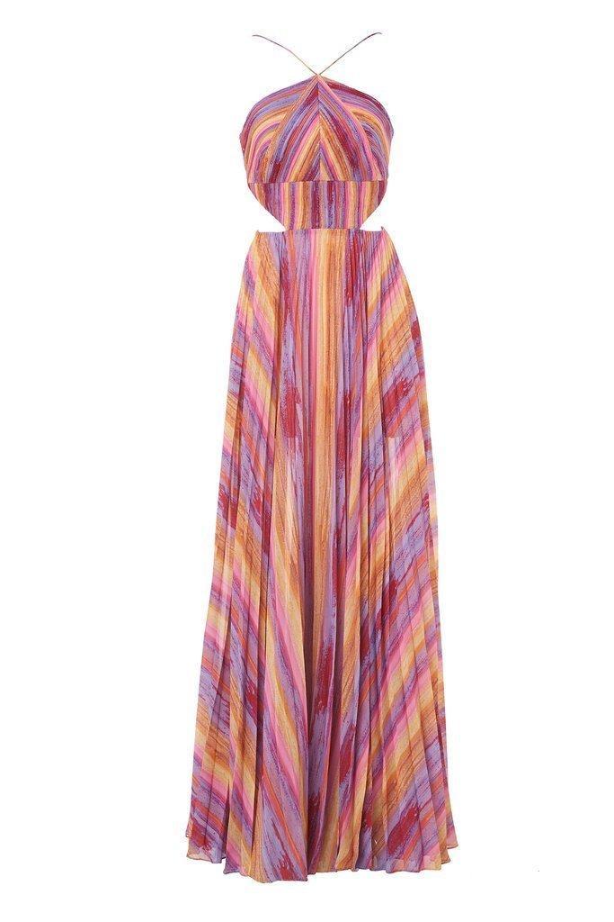 AMUR Janet Cutout Pleated Evening Dress Gown size 8 photo 7