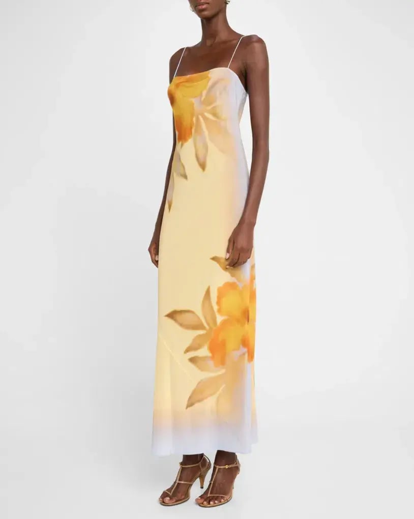 Sir The Label Serene Slip Dress Yellow Floral Size 8 photo 3