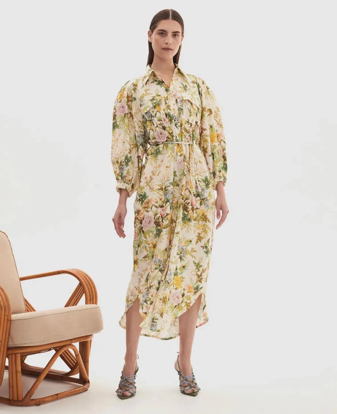 Alemais Eden Midi Dress Floral Size 16 photo 4