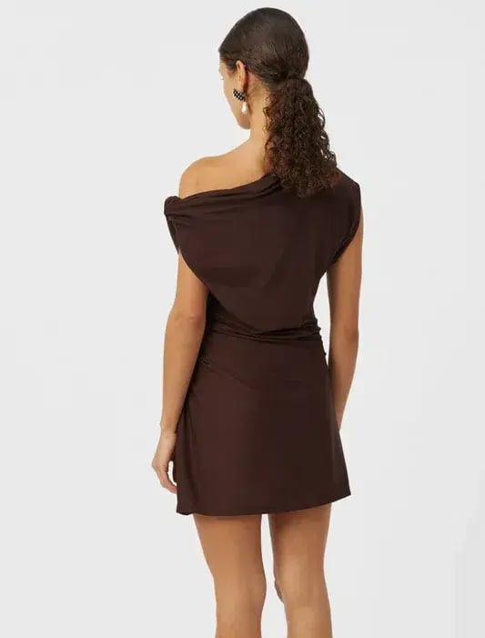 Camilla and Marc Annalise Mini Dress Chocolate Brown Size 8 photo 2