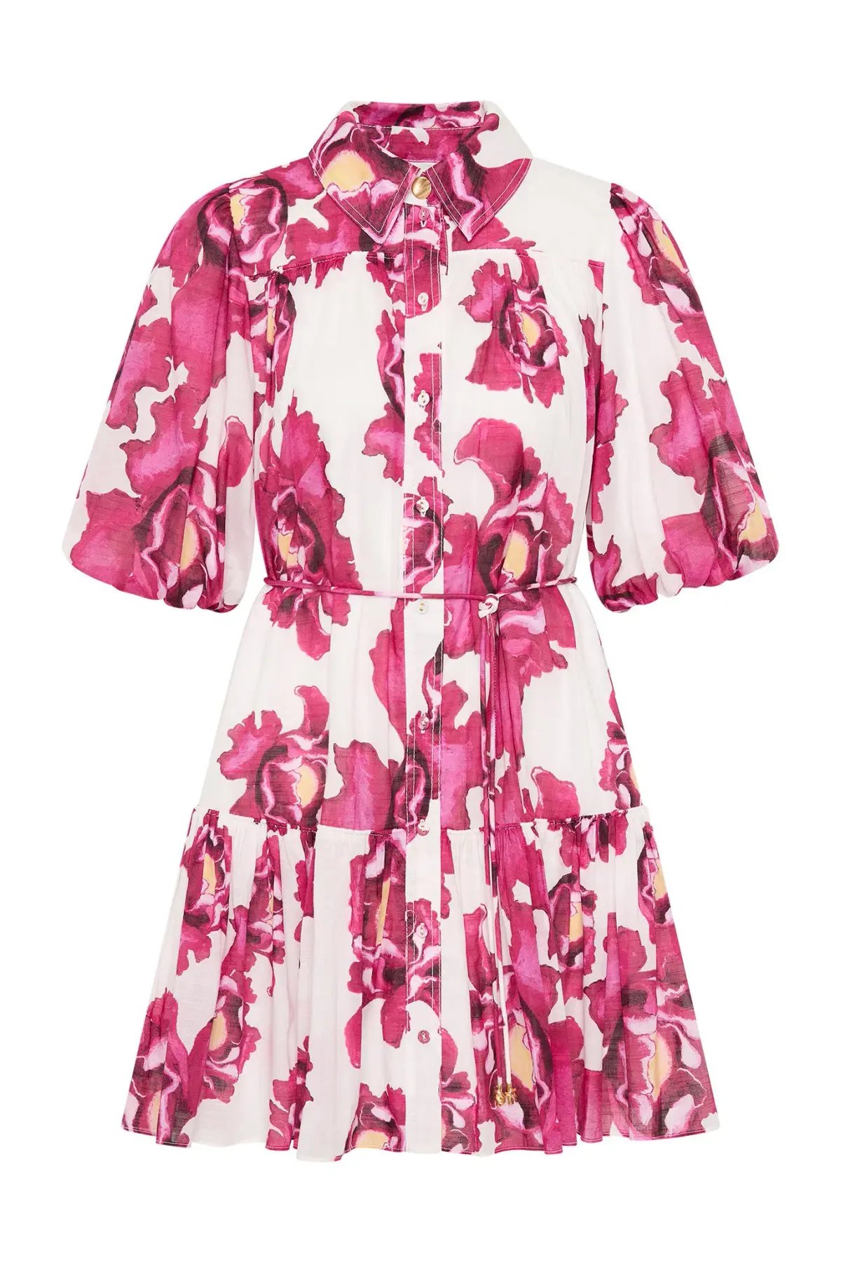 Aje Eliza Smock Mini Dress Boldly Blooming Size 8 photo 4