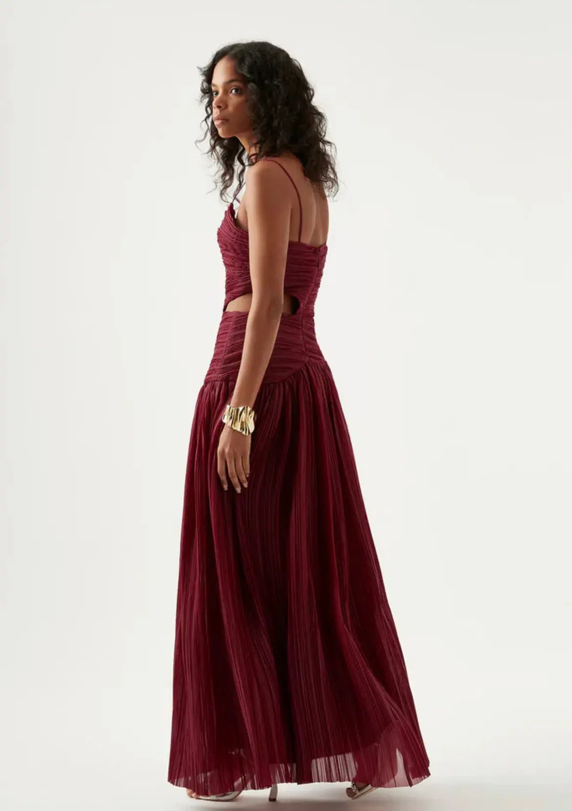 Aje Laurier Wave Maxi Dress Burgundy Size 12 / L photo 6