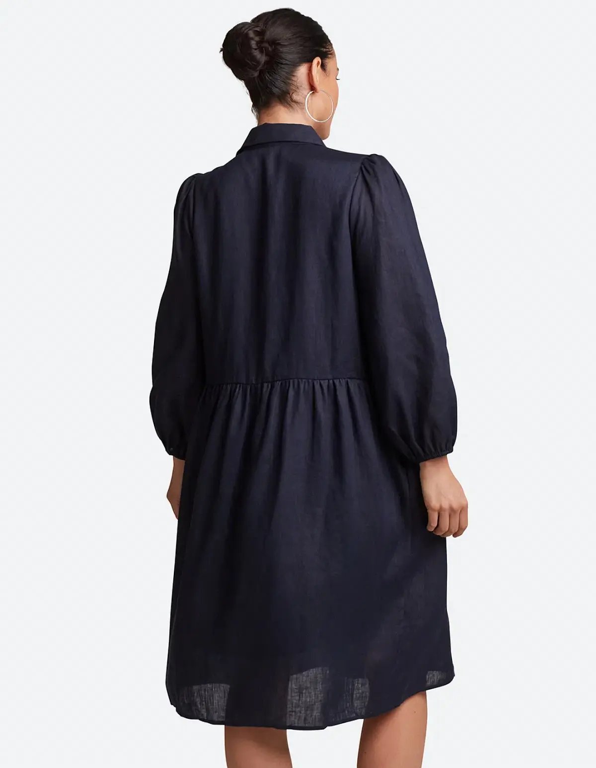 eb&ive Studio Midi Shirt Dress Navy Size S / AU 8-10 photo 3