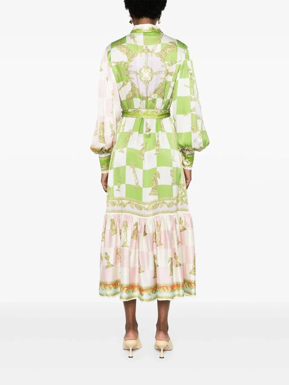 Alemais Checkmate Silk Shirtdress Multi Size AU 8 photo 12
