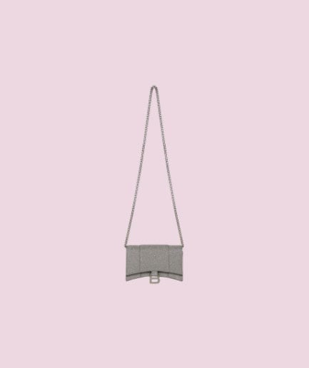 Balenciaga Hourglass Xs Silver Glitter photo 5