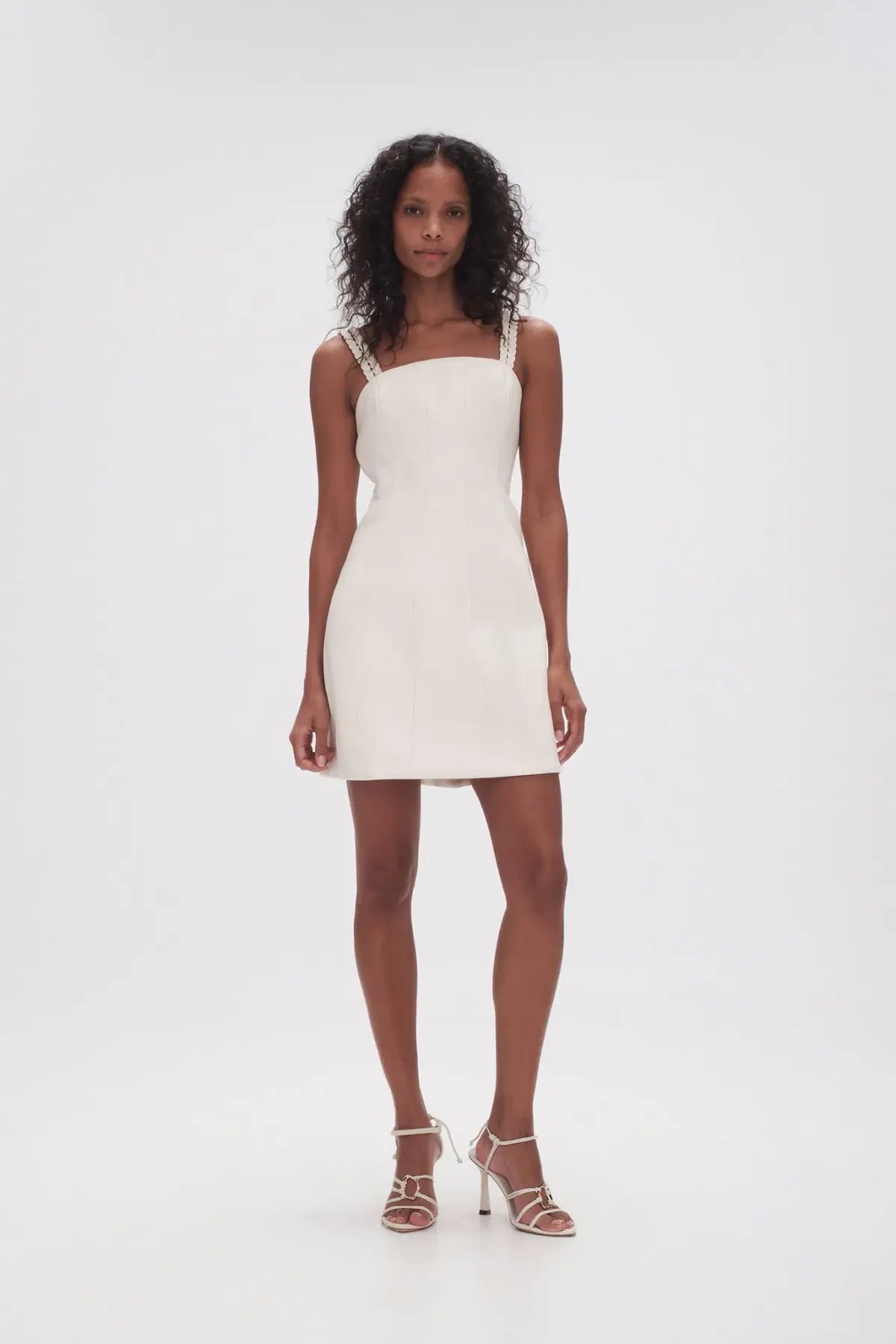 Aje Osa Braided Mini Dress White Size AU 4 photo 2