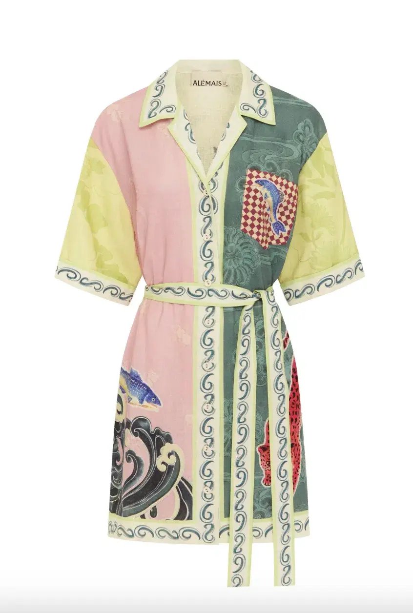 Alémais Rochester Mini Shirtdress Multi Size 16 photo 6