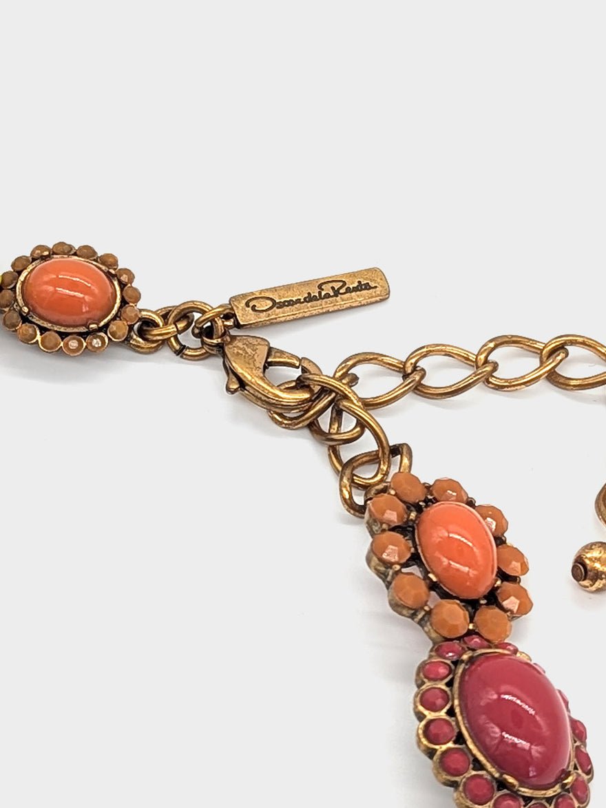Oscar De La Renta Multicolour Cabochon Collar Necklace photo 4