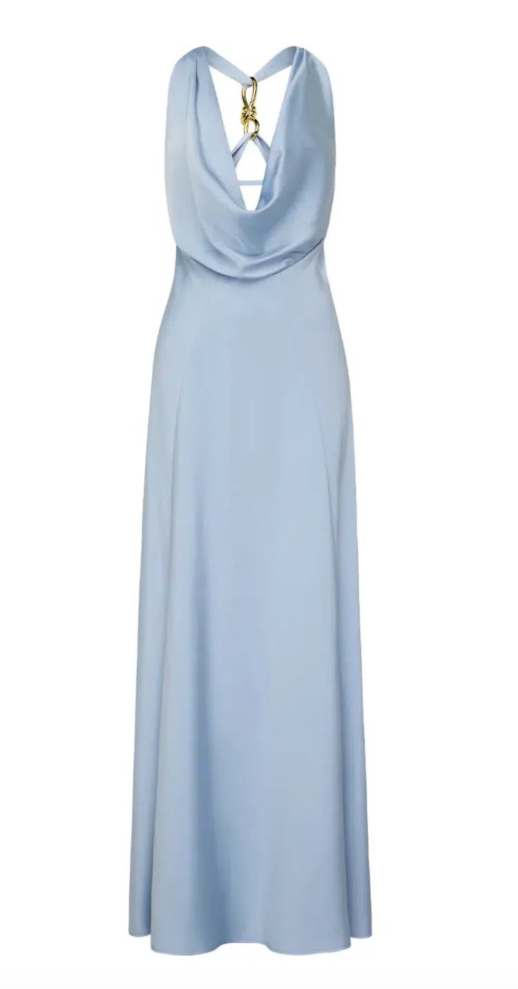 Manning Cartell Charmed Cowl Slip Dress Dove Blue size 10 photo 5