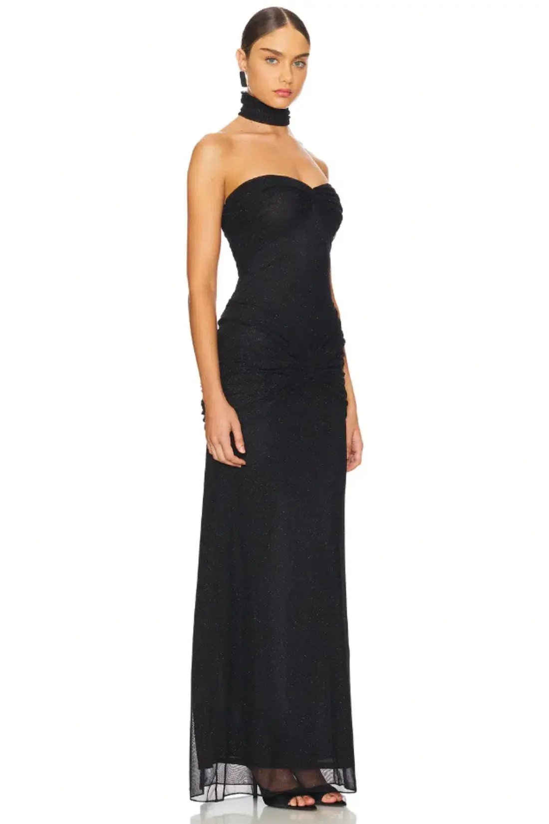 Mirror Palais Black Starlite Maxi Dress Size AU 10 photo 2