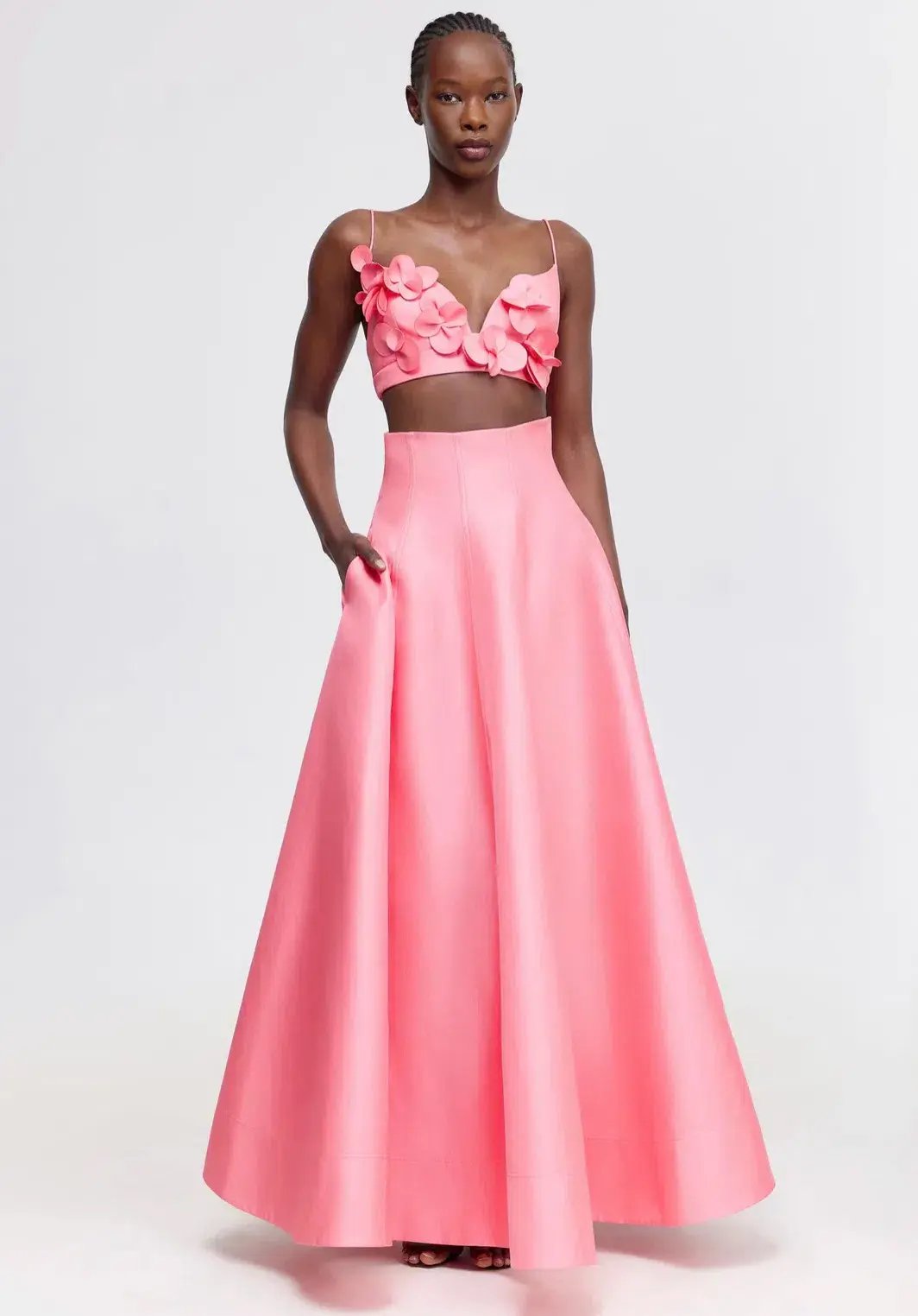 Acler Isla Top and Maxi Skirt Set Pink Rose Size 10 photo 3