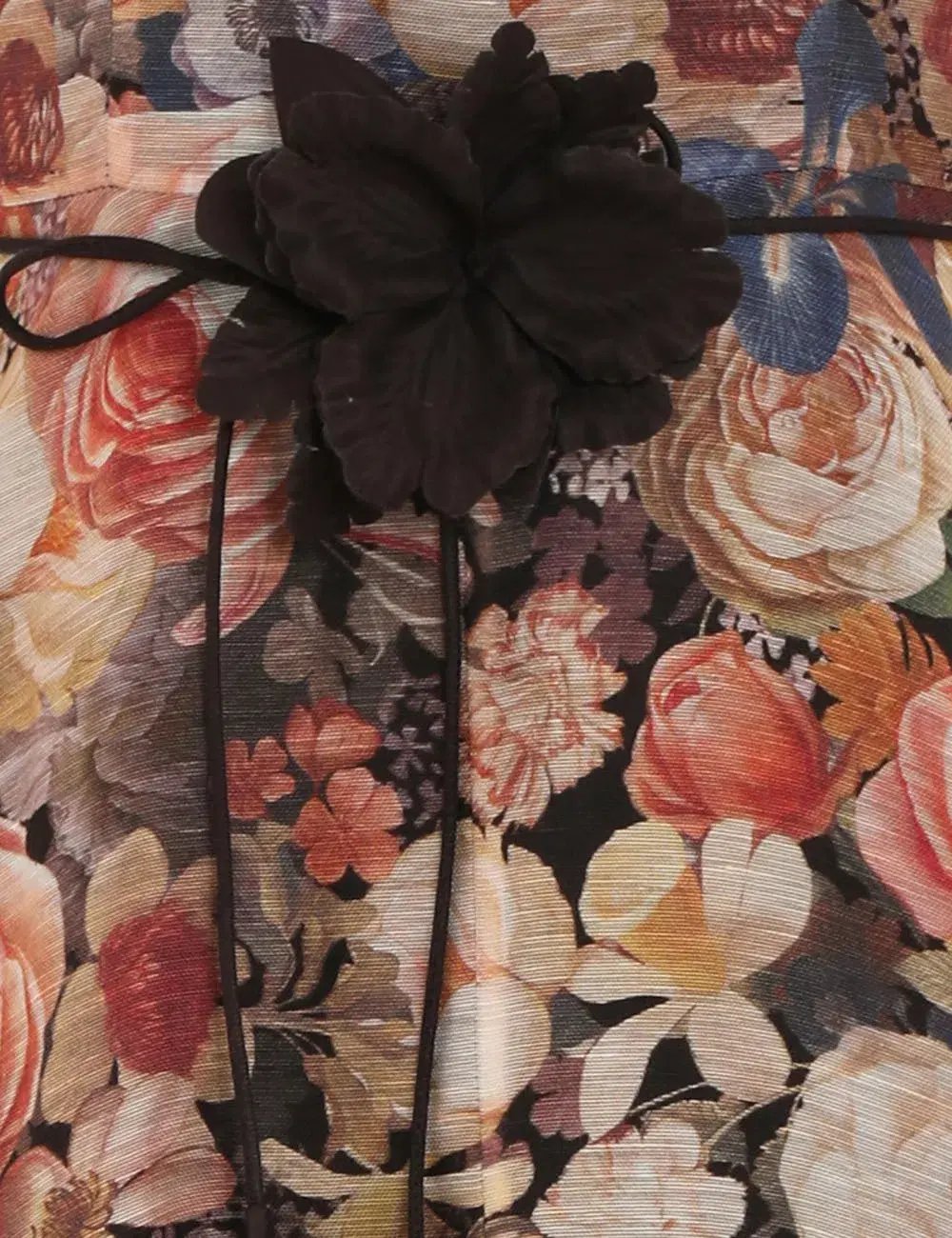 Zimmermann Luminosity Lift Off Flower Midi Dress Morisot Black Floral Print Size 16/4 photo 4