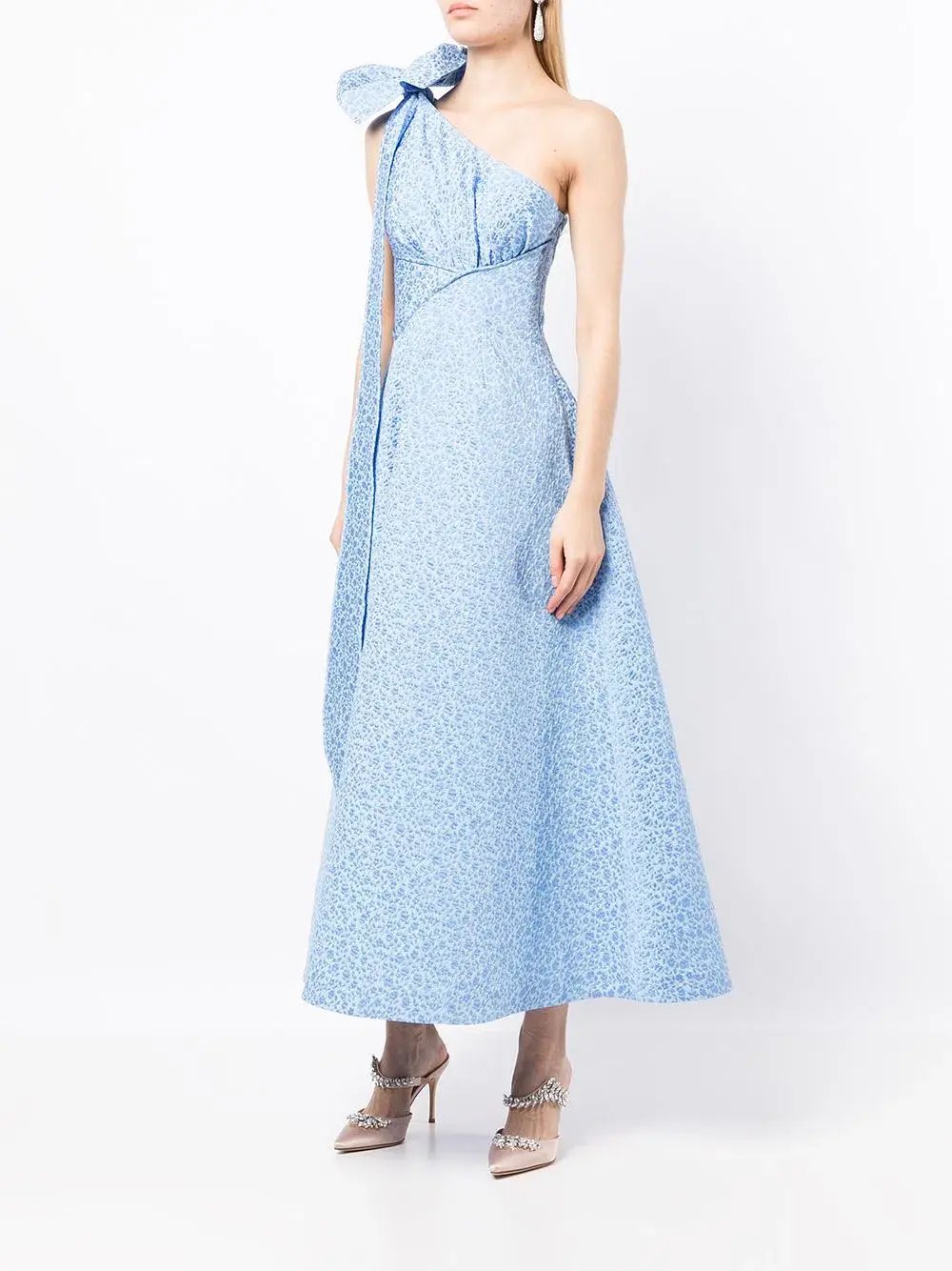 Rachel Gilbert Emiliano Gown Blue Size 10 photo 2