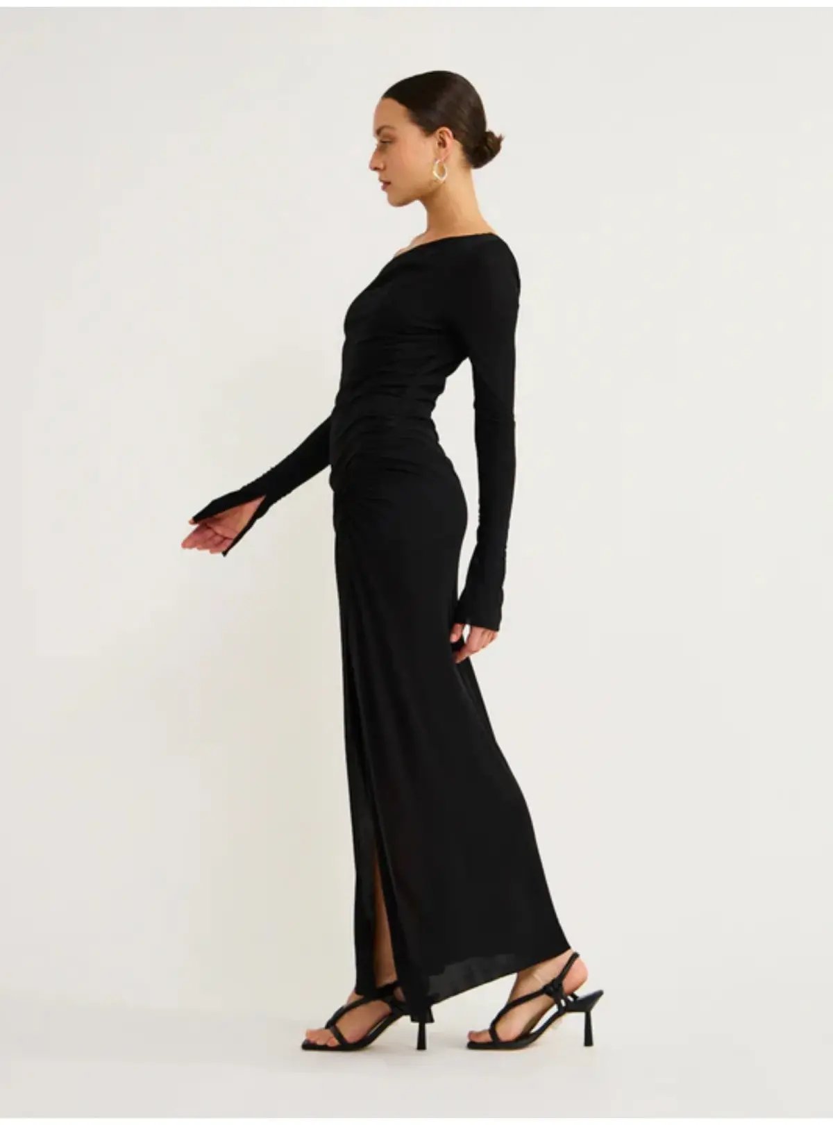 Bec & Bridge Monette Asym L/S Maxi Dress Black Size AU 8 photo 2