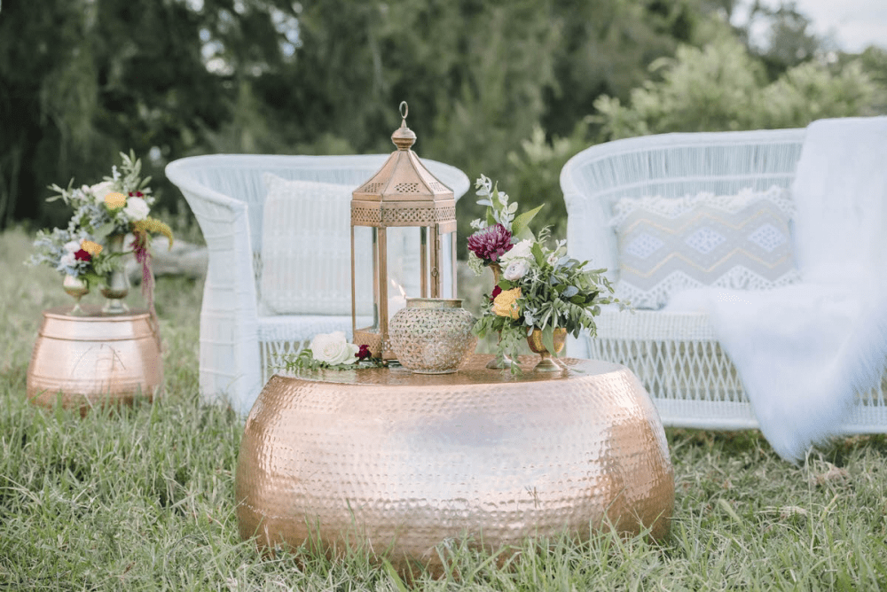 Copper  Drum Coffee Table photo 2