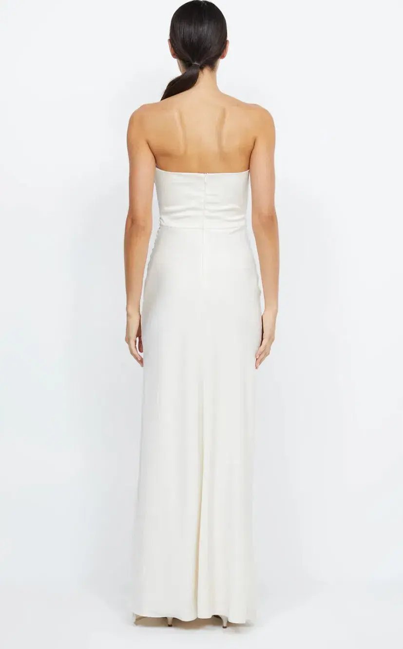 Bec & Bridge Eternity Strapless Maxi Dress Cream Size 10 photo 3