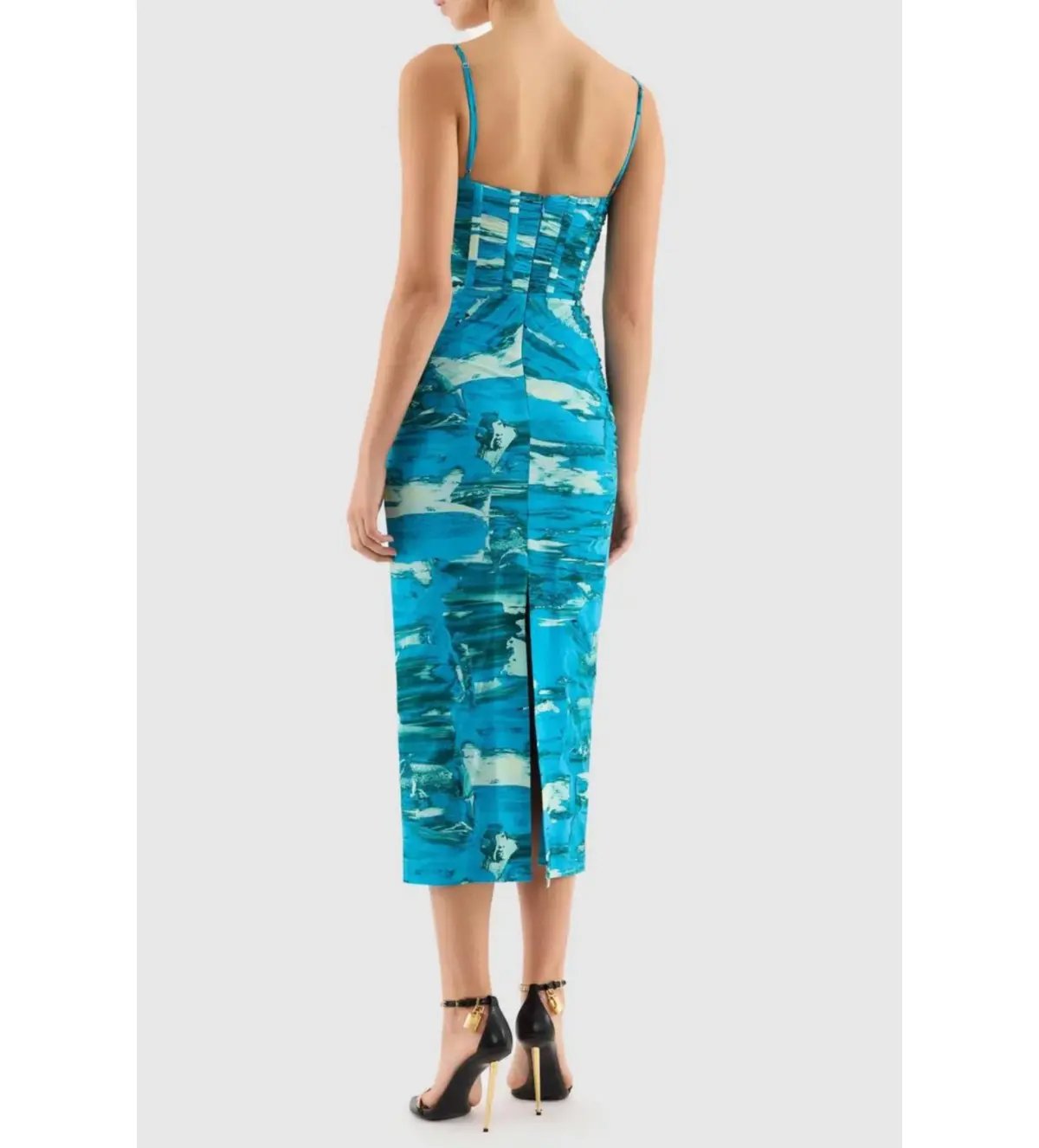 Rebecca Vallance  Marine Mirage Midi Dress Blue Size 8 photo 3