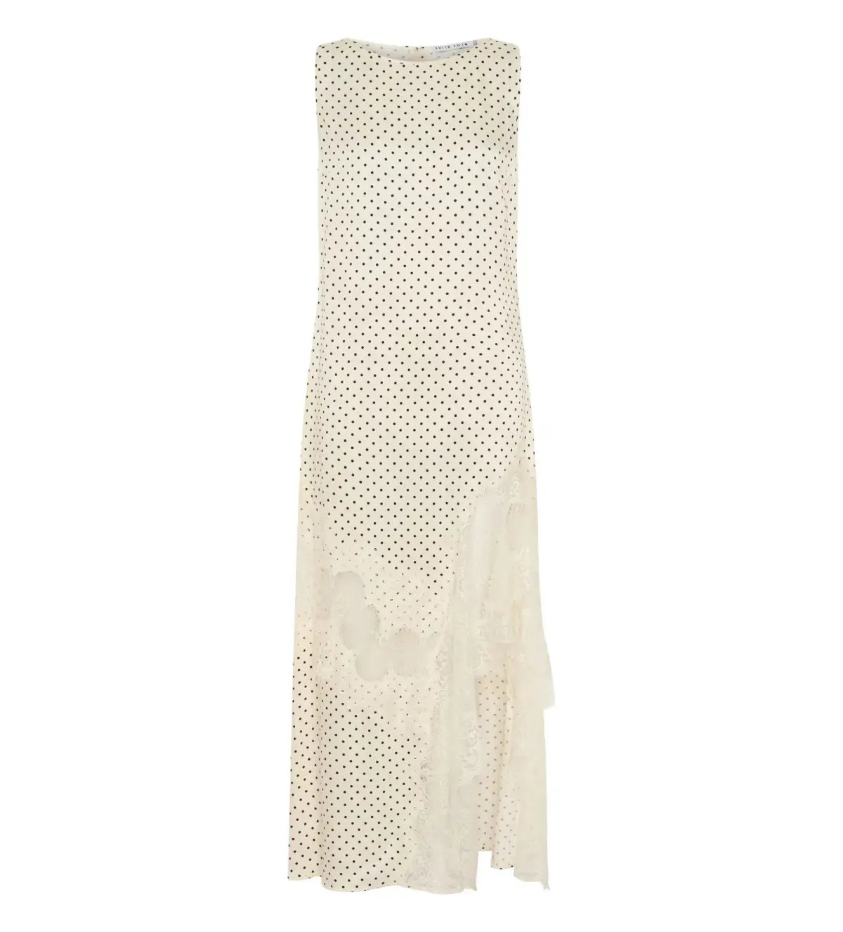 Third Form Visions Lace Frill Maxi Dress Cream Polka Dot Size AU 8 photo 4