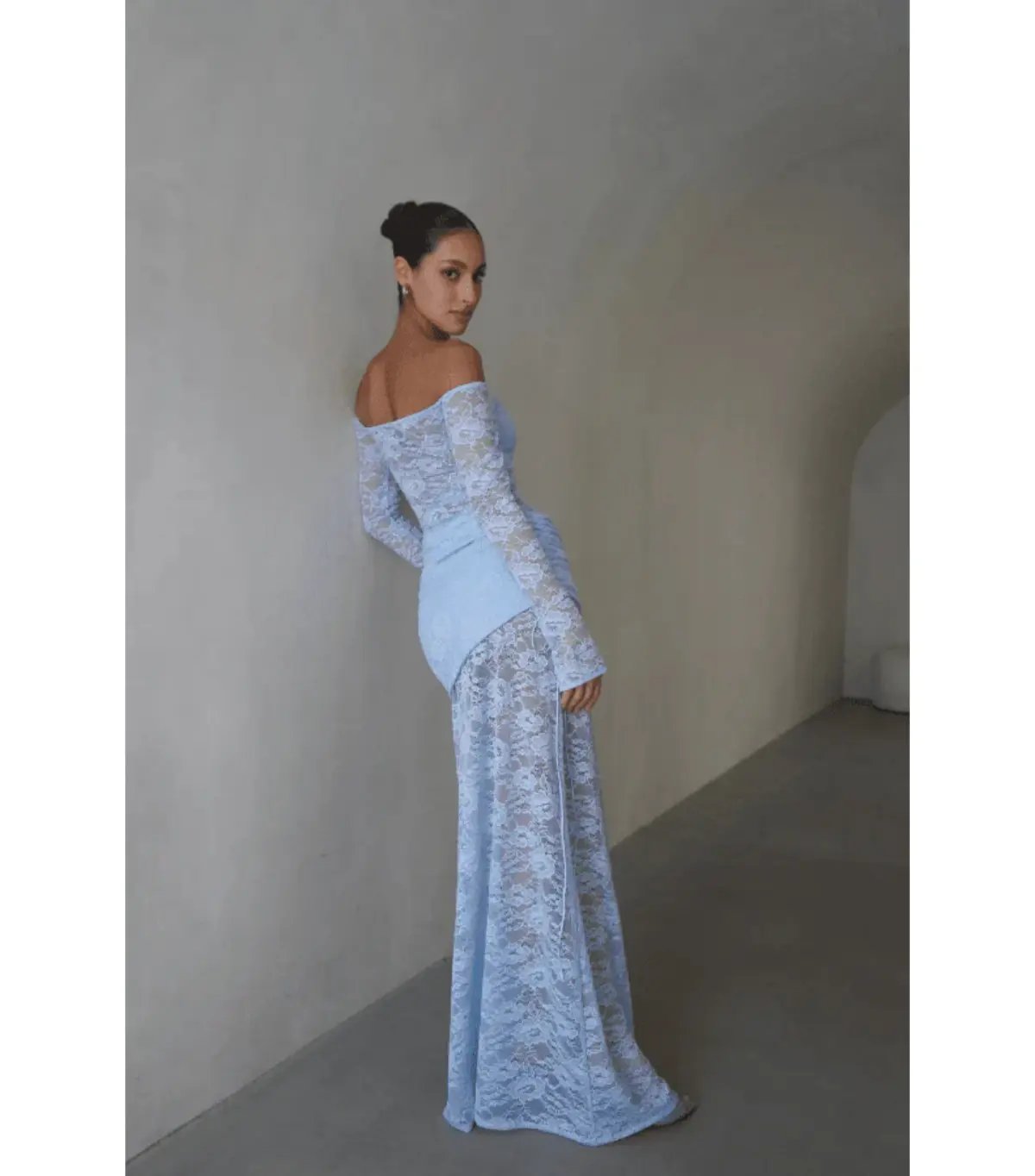Deconduarte Christiana Maxi Dress Powder Blue Size AU 12 photo 3