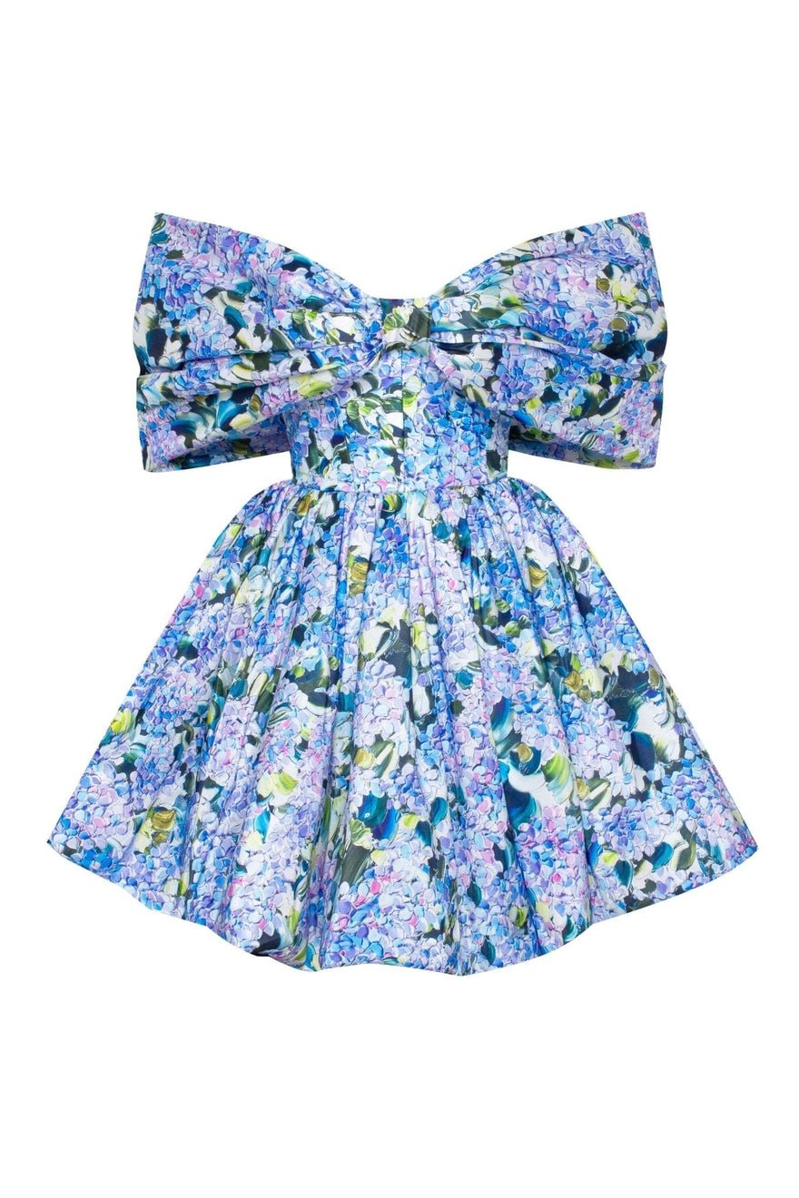 Milla Blue Hydrangea Bow Mini Dress photo 5