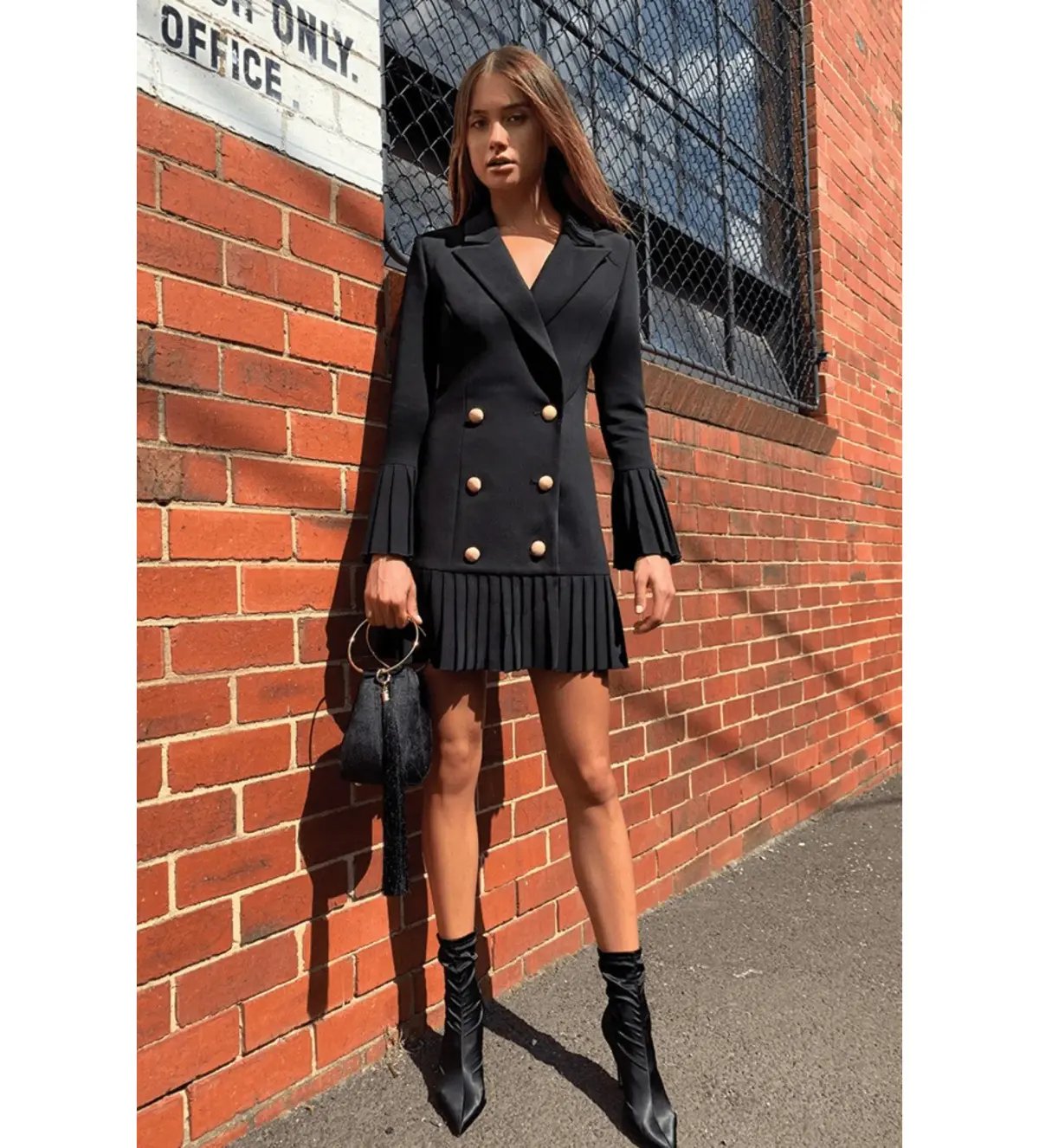 Misha Jordie Blazer Mini Dress Black Size AU 8 photo 5