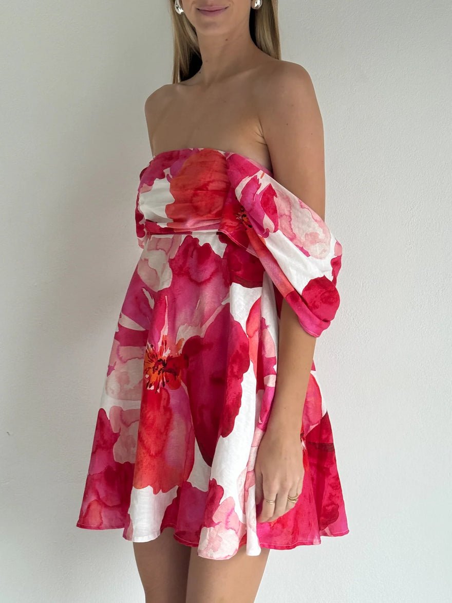 Issy Teacups Dress Pink Floral photo 3