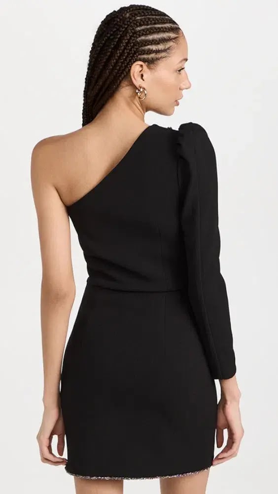 Rebecca Vallance Victoria One Sleeve Mini Black Size 12 photo 2