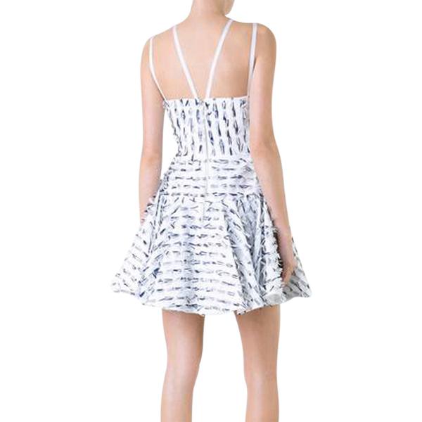 Alex Perry Blue Avery Dress White Size 8 photo 3