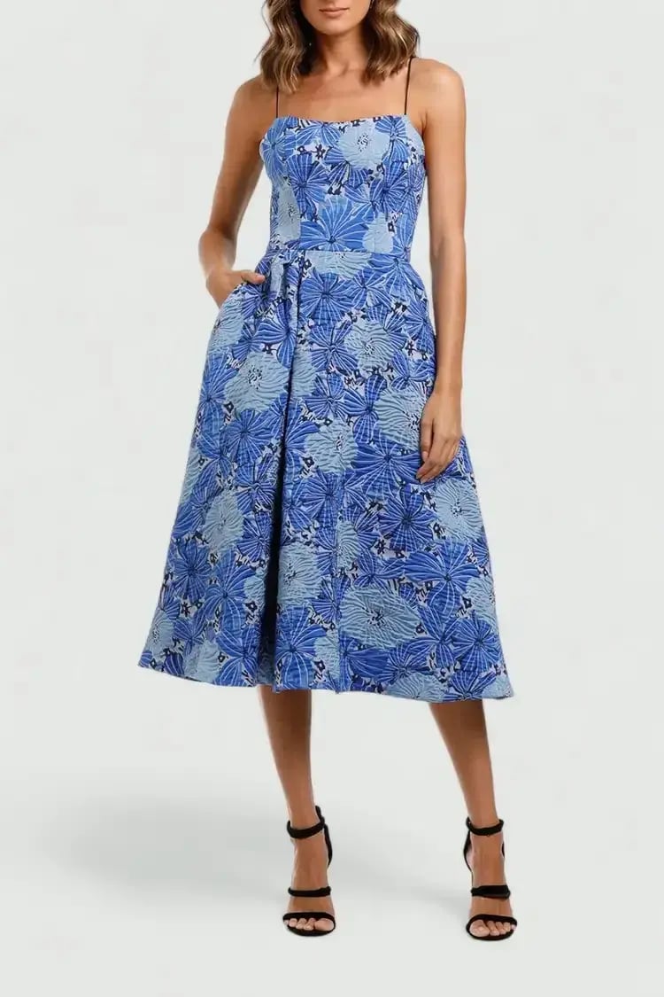 Love Honor Alexia Midi in Cobalt Size 8 photo 2