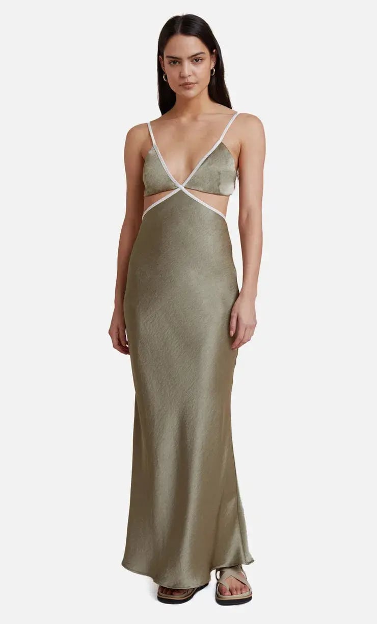 Bec & Bridge Veronique Maxi Dress Sage Size 8 photo 2